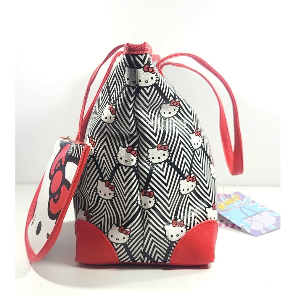 Sanrio Hello Kitty Large Classic Tote Purse Handbag with Coin Purse Red NWT - Picture 6 of 12